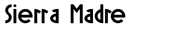 Sierra Madre font preview